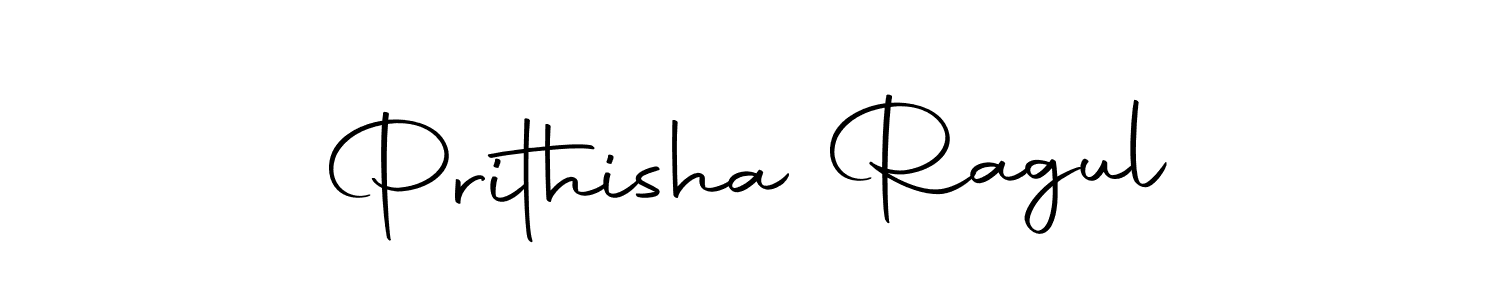 How to make Prithisha Ragul name signature. Use Autography-DOLnW style for creating short signs online. This is the latest handwritten sign. Prithisha Ragul signature style 10 images and pictures png