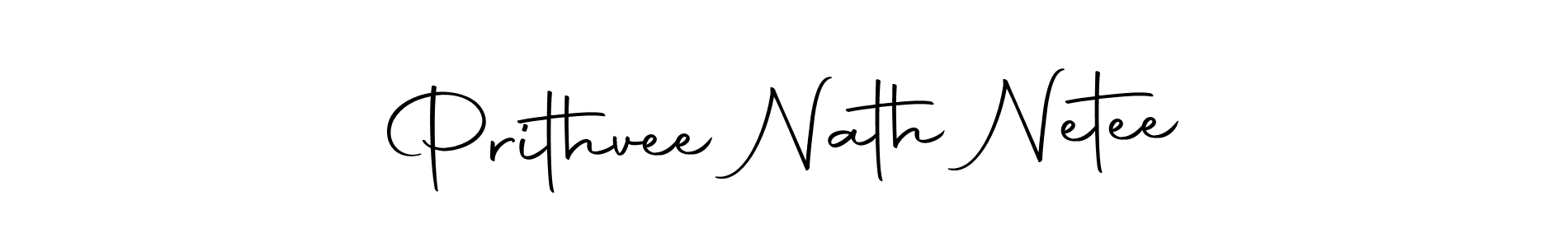 How to make Prithvee Nath Netee name signature. Use Autography-DOLnW style for creating short signs online. This is the latest handwritten sign. Prithvee Nath Netee signature style 10 images and pictures png