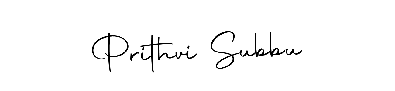 Autography-DOLnW is a professional signature style that is perfect for those who want to add a touch of class to their signature. It is also a great choice for those who want to make their signature more unique. Get Prithvi Subbu name to fancy signature for free. Prithvi Subbu signature style 10 images and pictures png