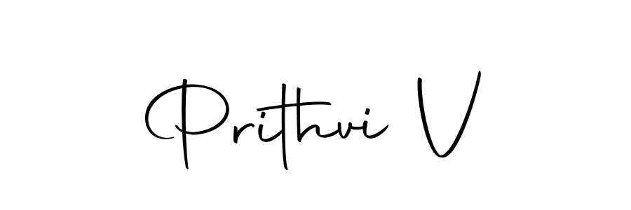 You should practise on your own different ways (Autography-DOLnW) to write your name (Prithvi V) in signature. don't let someone else do it for you. Prithvi V signature style 10 images and pictures png