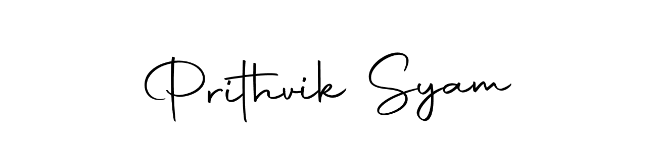 Prithvik Syam stylish signature style. Best Handwritten Sign (Autography-DOLnW) for my name. Handwritten Signature Collection Ideas for my name Prithvik Syam. Prithvik Syam signature style 10 images and pictures png