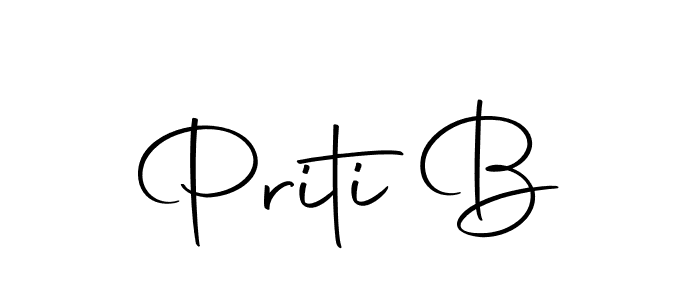 Priti B stylish signature style. Best Handwritten Sign (Autography-DOLnW) for my name. Handwritten Signature Collection Ideas for my name Priti B. Priti B signature style 10 images and pictures png