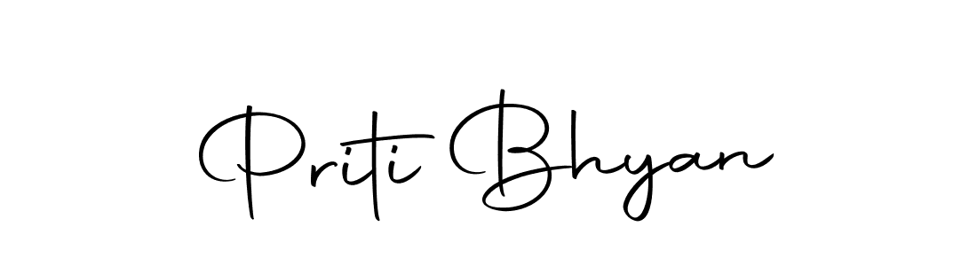 The best way (Autography-DOLnW) to make a short signature is to pick only two or three words in your name. The name Priti Bhyan include a total of six letters. For converting this name. Priti Bhyan signature style 10 images and pictures png