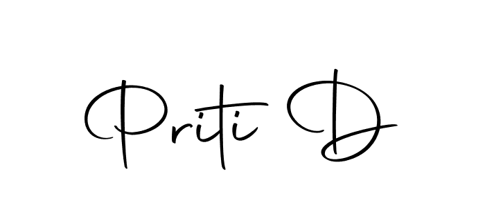Similarly Autography-DOLnW is the best handwritten signature design. Signature creator online .You can use it as an online autograph creator for name Priti D. Priti D signature style 10 images and pictures png