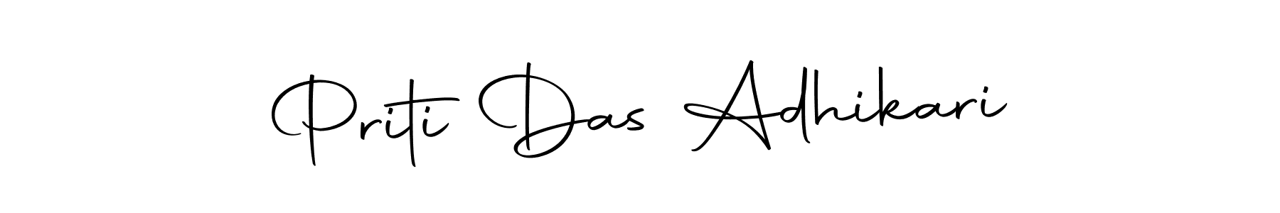 Create a beautiful signature design for name Priti Das Adhikari. With this signature (Autography-DOLnW) fonts, you can make a handwritten signature for free. Priti Das Adhikari signature style 10 images and pictures png
