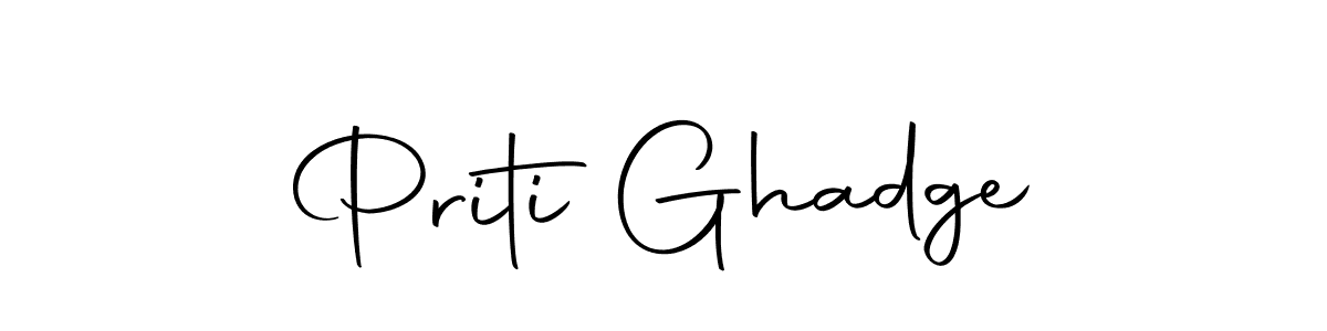 Make a beautiful signature design for name Priti Ghadge. Use this online signature maker to create a handwritten signature for free. Priti Ghadge signature style 10 images and pictures png