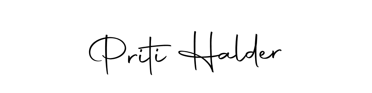 Create a beautiful signature design for name Priti Halder. With this signature (Autography-DOLnW) fonts, you can make a handwritten signature for free. Priti Halder signature style 10 images and pictures png