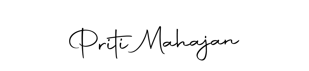 You can use this online signature creator to create a handwritten signature for the name Priti Mahajan. This is the best online autograph maker. Priti Mahajan signature style 10 images and pictures png