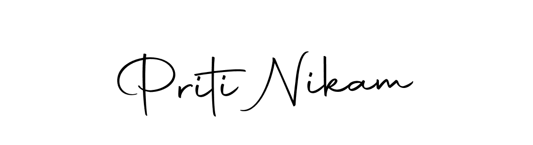 Make a beautiful signature design for name Priti Nikam. Use this online signature maker to create a handwritten signature for free. Priti Nikam signature style 10 images and pictures png