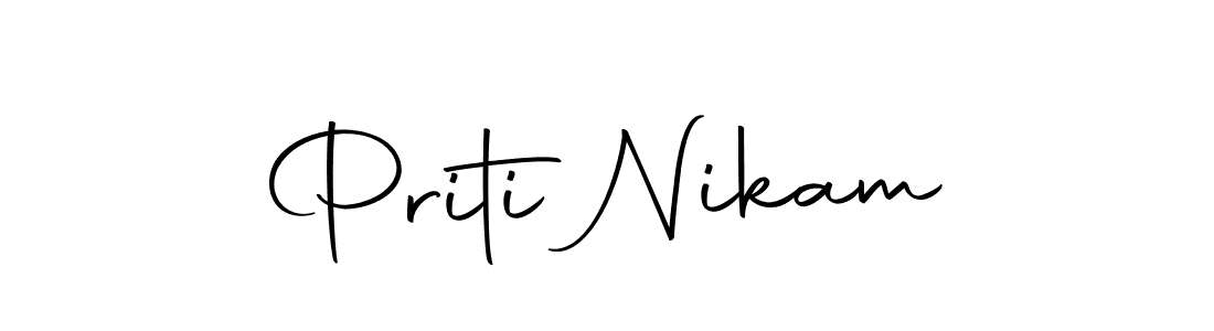 Make a beautiful signature design for name Priti Nikam. Use this online signature maker to create a handwritten signature for free. Priti Nikam signature style 10 images and pictures png