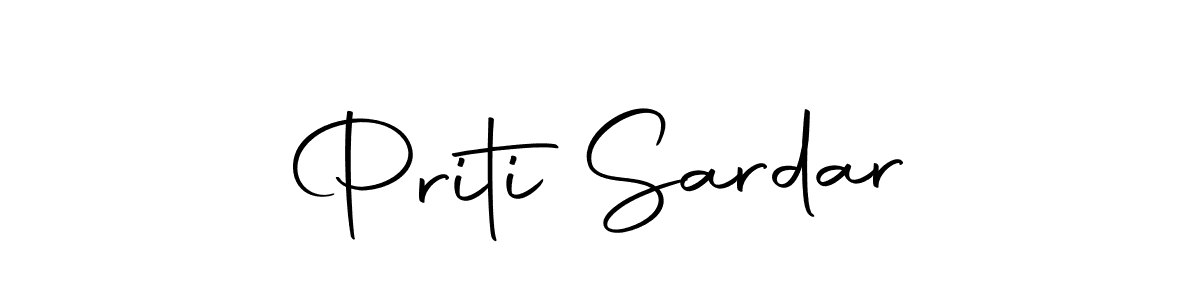 How to make Priti Sardar name signature. Use Autography-DOLnW style for creating short signs online. This is the latest handwritten sign. Priti Sardar signature style 10 images and pictures png