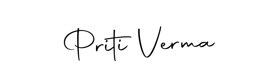 Make a short Priti Verma signature style. Manage your documents anywhere anytime using Autography-DOLnW. Create and add eSignatures, submit forms, share and send files easily. Priti Verma signature style 10 images and pictures png