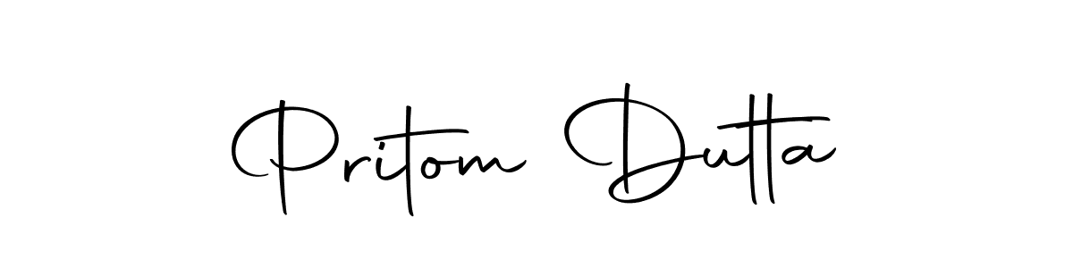 Design your own signature with our free online signature maker. With this signature software, you can create a handwritten (Autography-DOLnW) signature for name Pritom Dutta. Pritom Dutta signature style 10 images and pictures png
