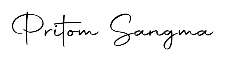The Autography-DOLnW typeface gives name Pritom Sangma a refined look. Suitable for certificates, diplomas, and official verification. Pritom Sangma signature style 10 images and pictures png