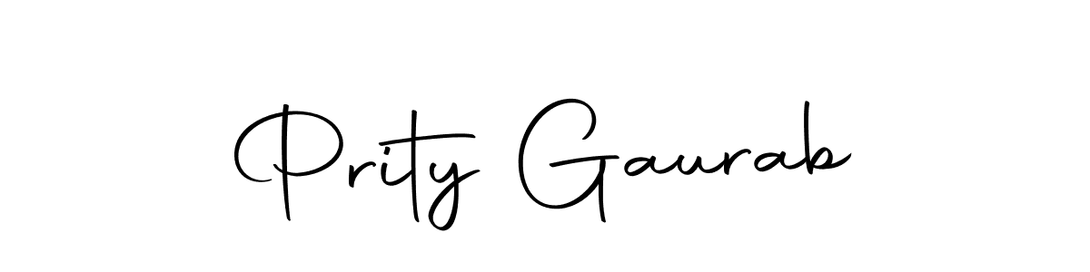 Use a signature maker to create a handwritten signature online. With this signature software, you can design (Autography-DOLnW) your own signature for name Prity Gaurab. Prity Gaurab signature style 10 images and pictures png