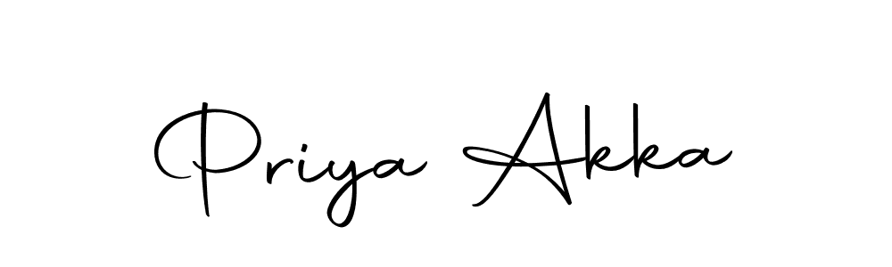 Create a beautiful signature design for name Priya Akka. With this signature (Autography-DOLnW) fonts, you can make a handwritten signature for free. Priya Akka signature style 10 images and pictures png