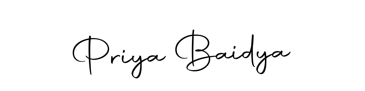 Priya Baidya stylish signature style. Best Handwritten Sign (Autography-DOLnW) for my name. Handwritten Signature Collection Ideas for my name Priya Baidya. Priya Baidya signature style 10 images and pictures png