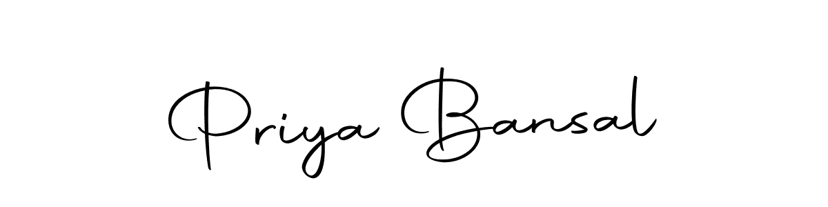 Make a beautiful signature design for name Priya Bansal. Use this online signature maker to create a handwritten signature for free. Priya Bansal signature style 10 images and pictures png