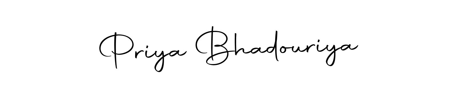Make a beautiful signature design for name Priya Bhadouriya. With this signature (Autography-DOLnW) style, you can create a handwritten signature for free. Priya Bhadouriya signature style 10 images and pictures png