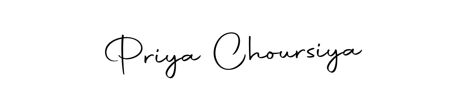 How to make Priya Choursiya name signature. Use Autography-DOLnW style for creating short signs online. This is the latest handwritten sign. Priya Choursiya signature style 10 images and pictures png