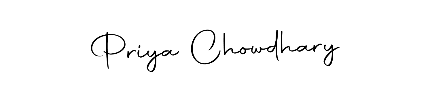 Create a beautiful signature design for name Priya Chowdhary. With this signature (Autography-DOLnW) fonts, you can make a handwritten signature for free. Priya Chowdhary signature style 10 images and pictures png