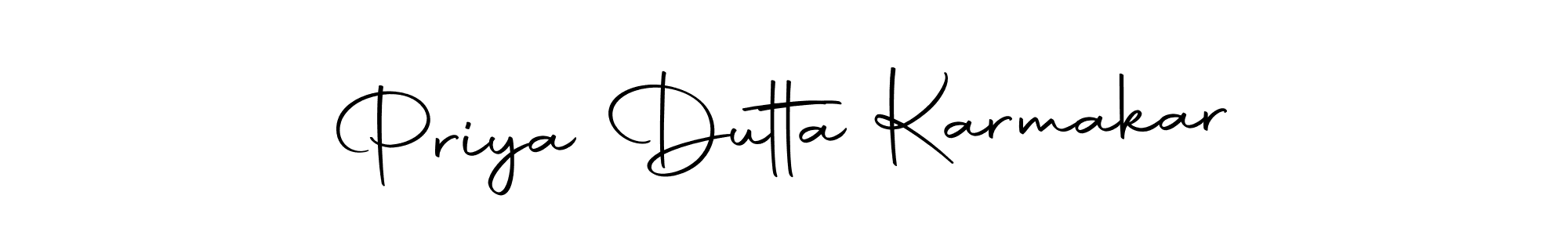 Use a signature maker to create a handwritten signature online. With this signature software, you can design (Autography-DOLnW) your own signature for name Priya Dutta Karmakar. Priya Dutta Karmakar signature style 10 images and pictures png