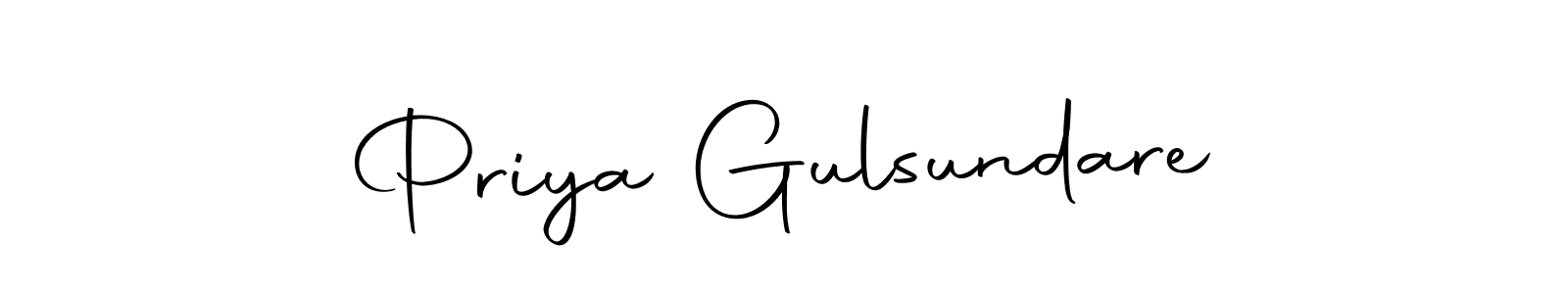 Use a signature maker to create a handwritten signature online. With this signature software, you can design (Autography-DOLnW) your own signature for name Priya Gulsundare. Priya Gulsundare signature style 10 images and pictures png