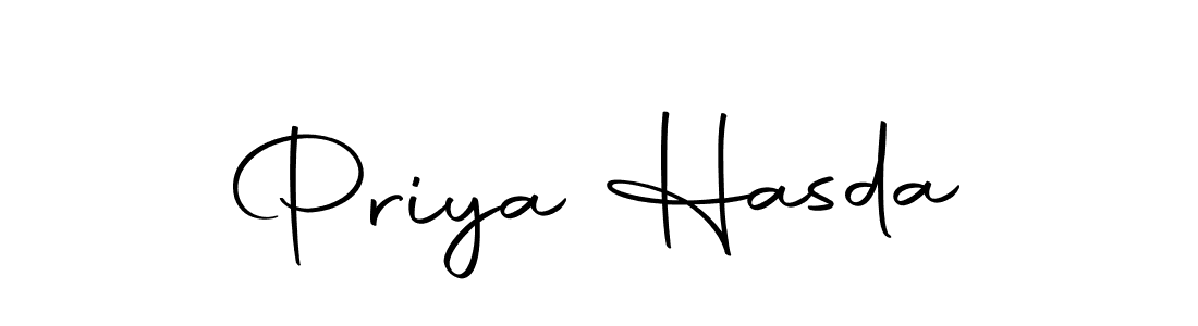 Design your own signature with our free online signature maker. With this signature software, you can create a handwritten (Autography-DOLnW) signature for name Priya Hasda. Priya Hasda signature style 10 images and pictures png