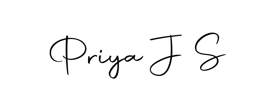 Design your own signature with our free online signature maker. With this signature software, you can create a handwritten (Autography-DOLnW) signature for name Priya J S. Priya J S signature style 10 images and pictures png