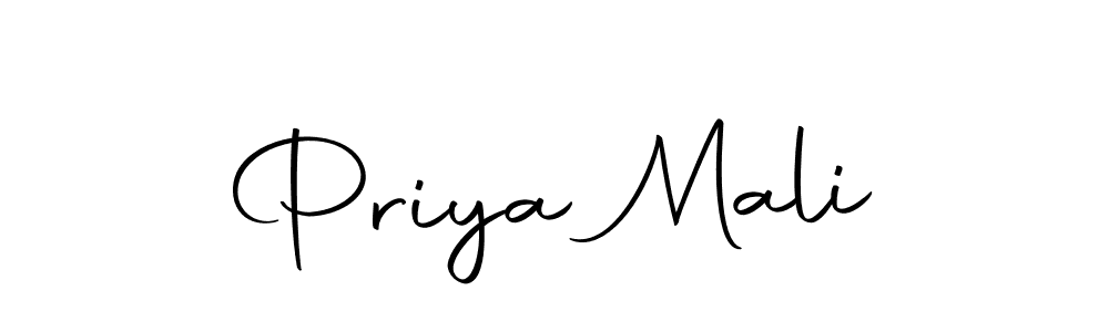 Design your own signature with our free online signature maker. With this signature software, you can create a handwritten (Autography-DOLnW) signature for name Priya Mali. Priya Mali signature style 10 images and pictures png