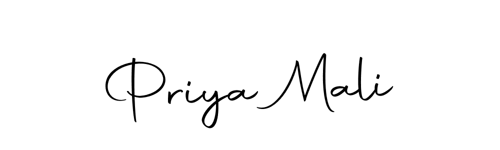 Create a beautiful signature design for name Priya Mali. With this signature (Autography-DOLnW) fonts, you can make a handwritten signature for free. Priya Mali signature style 10 images and pictures png