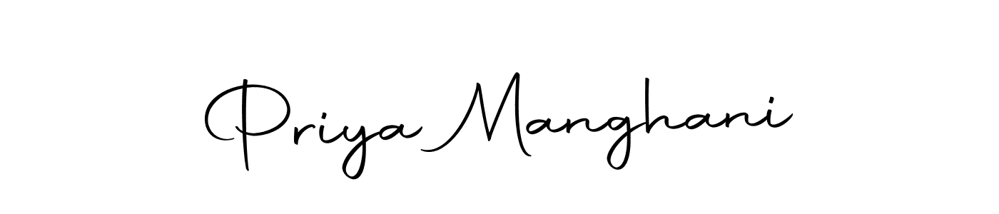 Design your own signature with our free online signature maker. With this signature software, you can create a handwritten (Autography-DOLnW) signature for name Priya Manghani. Priya Manghani signature style 10 images and pictures png