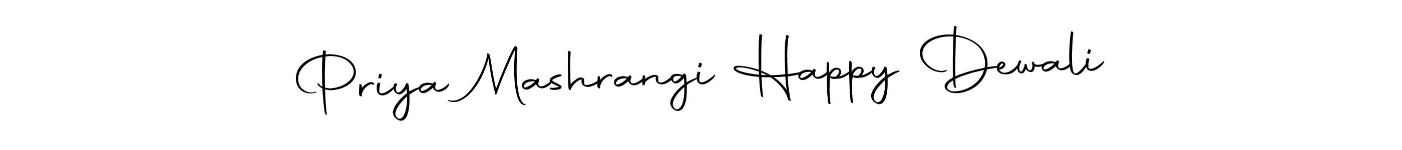 Make a beautiful signature design for name Priya Mashrangi Happy Dewali. With this signature (Autography-DOLnW) style, you can create a handwritten signature for free. Priya Mashrangi Happy Dewali signature style 10 images and pictures png