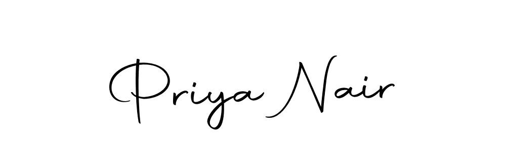 Create a beautiful signature design for name Priya Nair. With this signature (Autography-DOLnW) fonts, you can make a handwritten signature for free. Priya Nair signature style 10 images and pictures png