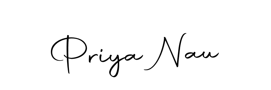 Design your own signature with our free online signature maker. With this signature software, you can create a handwritten (Autography-DOLnW) signature for name Priya Nau. Priya Nau signature style 10 images and pictures png