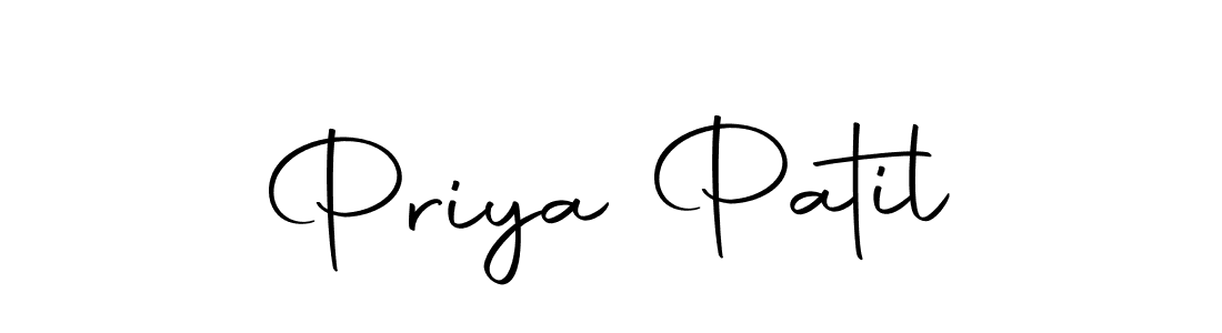 How to make Priya Patil name signature. Use Autography-DOLnW style for creating short signs online. This is the latest handwritten sign. Priya Patil signature style 10 images and pictures png