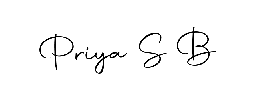 Create a beautiful signature design for name Priya S B. With this signature (Autography-DOLnW) fonts, you can make a handwritten signature for free. Priya S B signature style 10 images and pictures png