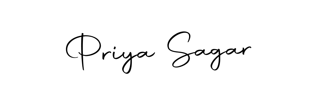 How to make Priya Sagar name signature. Use Autography-DOLnW style for creating short signs online. This is the latest handwritten sign. Priya Sagar signature style 10 images and pictures png