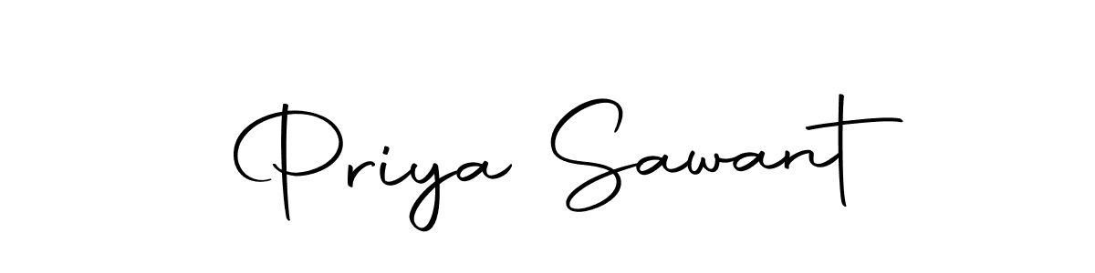 How to make Priya Sawant name signature. Use Autography-DOLnW style for creating short signs online. This is the latest handwritten sign. Priya Sawant signature style 10 images and pictures png