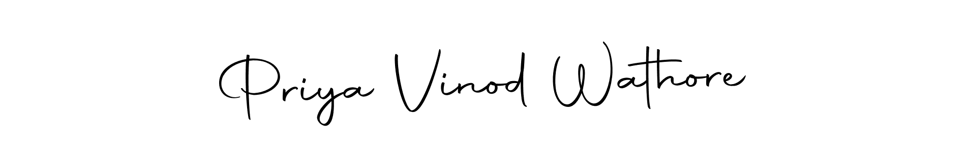 You can use this online signature creator to create a handwritten signature for the name Priya Vinod Wathore. This is the best online autograph maker. Priya Vinod Wathore signature style 10 images and pictures png