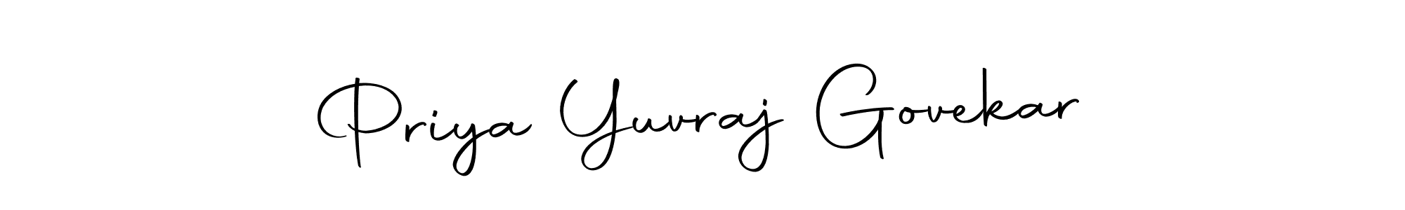 Create a beautiful signature design for name Priya Yuvraj Govekar. With this signature (Autography-DOLnW) fonts, you can make a handwritten signature for free. Priya Yuvraj Govekar signature style 10 images and pictures png