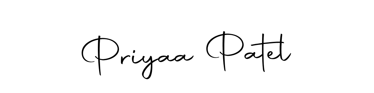 Priyaa Patel stylish signature style. Best Handwritten Sign (Autography-DOLnW) for my name. Handwritten Signature Collection Ideas for my name Priyaa Patel. Priyaa Patel signature style 10 images and pictures png