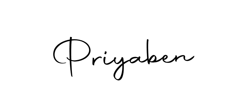 Design your own signature with our free online signature maker. With this signature software, you can create a handwritten (Autography-DOLnW) signature for name Priyaben. Priyaben signature style 10 images and pictures png