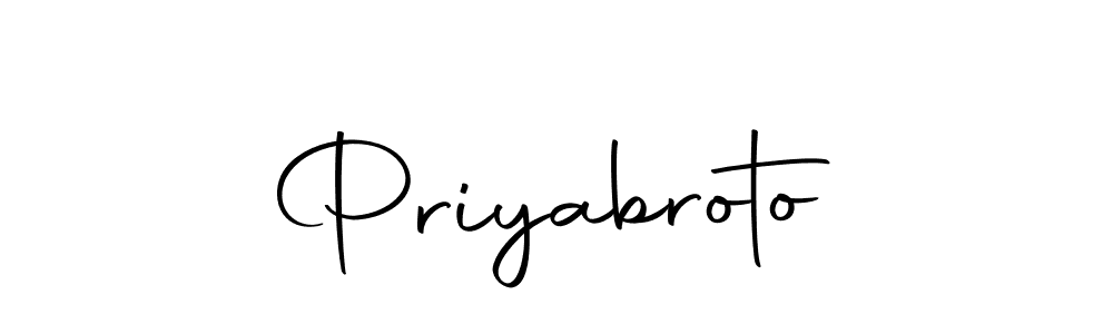 Use a signature maker to create a handwritten signature online. With this signature software, you can design (Autography-DOLnW) your own signature for name Priyabroto. Priyabroto signature style 10 images and pictures png