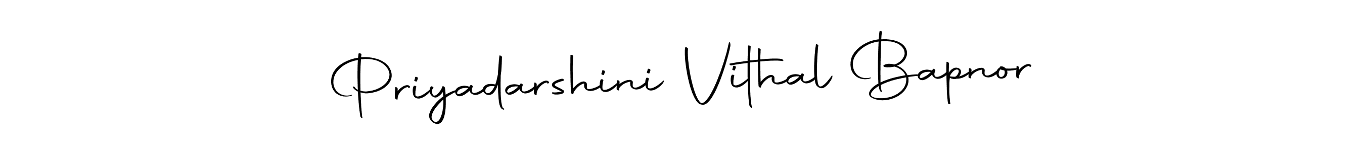 The best way (Autography-DOLnW) to make a short signature is to pick only two or three words in your name. The name Priyadarshini Vithal Bapnor include a total of six letters. For converting this name. Priyadarshini Vithal Bapnor signature style 10 images and pictures png