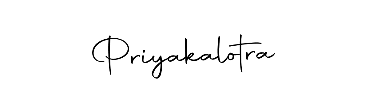 How to make Priyakalotra name signature. Use Autography-DOLnW style for creating short signs online. This is the latest handwritten sign. Priyakalotra signature style 10 images and pictures png