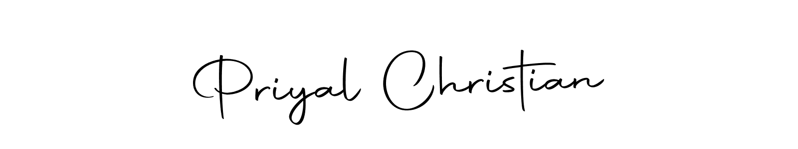 Create a beautiful signature design for name Priyal Christian. With this signature (Autography-DOLnW) fonts, you can make a handwritten signature for free. Priyal Christian signature style 10 images and pictures png