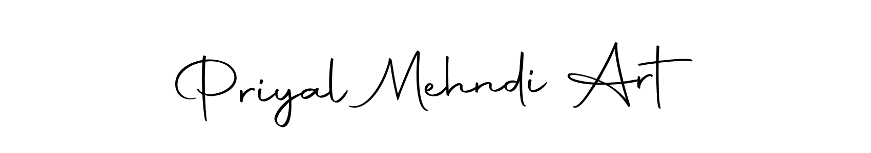 Design your own signature with our free online signature maker. With this signature software, you can create a handwritten (Autography-DOLnW) signature for name Priyal Mehndi Art. Priyal Mehndi Art signature style 10 images and pictures png