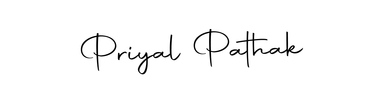 How to make Priyal Pathak name signature. Use Autography-DOLnW style for creating short signs online. This is the latest handwritten sign. Priyal Pathak signature style 10 images and pictures png