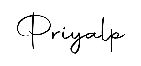 Try this chic Priyalp handwritten sign style. Using Autography-DOLnW font elements, it gives your name a sleek, memorable identity. Priyalp signature style 10 images and pictures png
